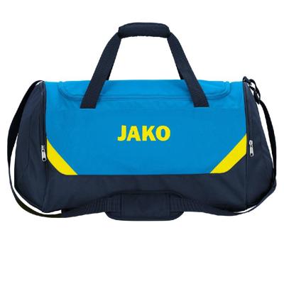 JAKO 1924 Sporttas Iconic - Jako-Blauw/Marine/Fluogeel - M (ca. 43 Liter)