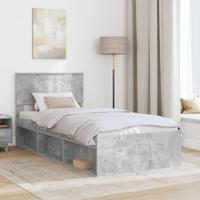 Bedframe Concerte Grijs 90 x 190 cm Massief grenenhout - thumbnail
