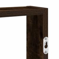 Wandschap 43x9x60 cm bewerkt hout gerookt eikenkleurig - thumbnail