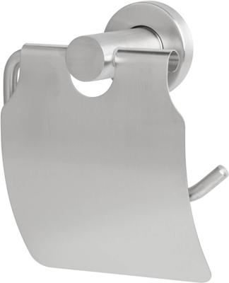 Saqu Steel toiletrolhouder met klep RVS