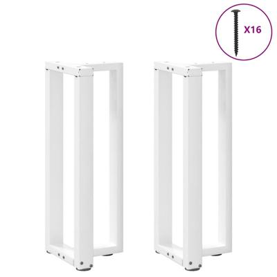Bartafelpoten 2 st T-vormig 40x35x(90-91) cm staal wit - thumbnail