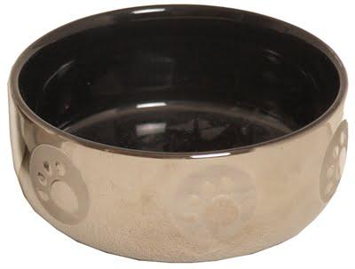 Katteneetbak royal zilver/zwart 13 cm Eet-en-drinkbakken-kat Gebr. de Boon - Gebr de boon