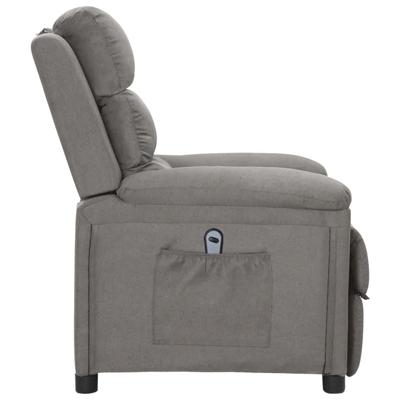Fauteuil elektrisch verstelbaar stof lichtgrijs - thumbnail