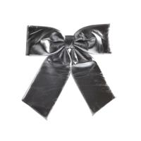 Hangdeco strik 28x28cm zilver - thumbnail