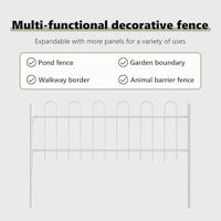 Tuinhek 5 pcs Wit 8,5 x 0,6 m Poedercoating staal - thumbnail