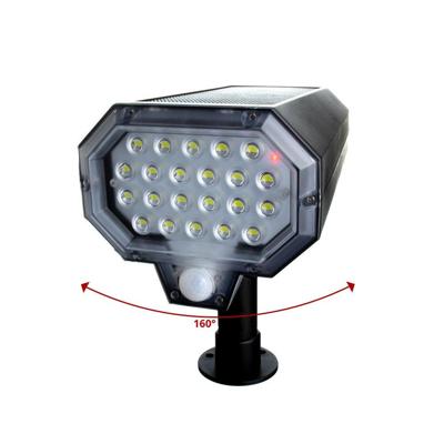 Solarlamp rotar met roteerfunctie - wandlamp en priklamp met bewegingssensor