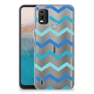 Nokia C21 Plus | TPU bumper | Zigzag Blauw