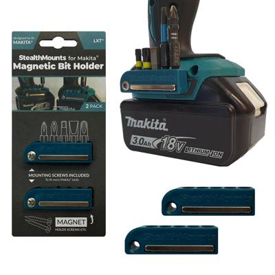 StealthMounts bithouder voor makita | blauw | 2 stuks - bh-mk-blu-2 StealthMounts bithouder voor makita | blauw | 2 stuks - bh-mk-blu-2