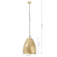 Hanglamp industrieel rond 25 W E27 32 cm messingkleurig - thumbnail