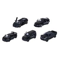 Simba Majorette black edition die-cast voertuigen, 5dlg. - thumbnail