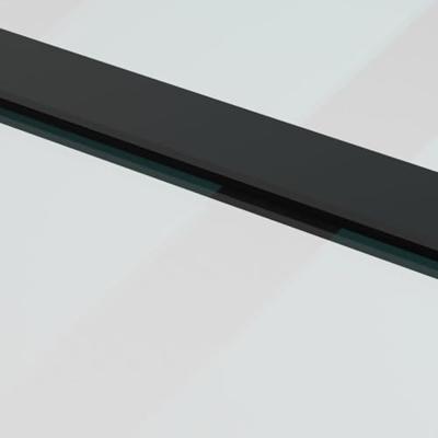 Schuifdeur met beslag 90x205 cm ESG-glas en aluminium - thumbnail