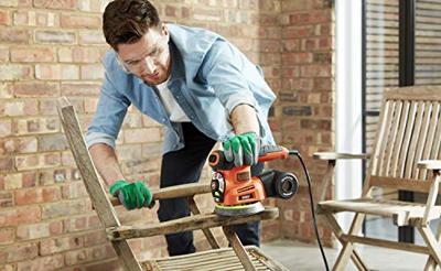 BLACK+DECKER KA280K 220W 4IN1 Multischuurmachine | Vlak-, detail-, en excentrische schuurzool | 4x profielpunten | 1x Schuurvinger | 14x Schuurvellen