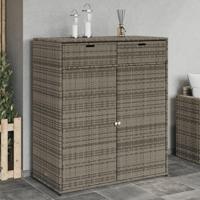 Tuinkast 105x55x113 cm poly rattan grijs - thumbnail