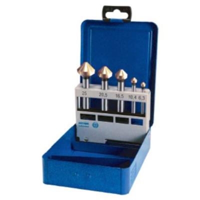 Promat/Tecwerk Set verzinkboren | DIN 335 C 90 graden | 6,3-25 mm | HSS TiN | 5-delig kunststof cassette - 4000865215 Promat/Tecwerk Set verzinkboren | DIN 335 C 90 graden | 6,3-25 mm | HSS TiN | 5-delig kunststof cassette - 4000865215