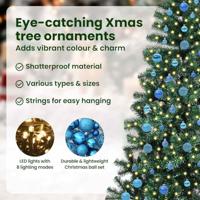 VidaXL Kunstmatig voorverlicht kerstboom groen 210 cm pvc en metaal - thumbnail