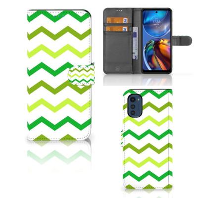 Motorola Moto E32 | Moto E32s | Telefoon Hoesje | Zigzag Groen Motorola Moto E32 | Moto E32s | Telefoon Hoesje | Zigzag Groen