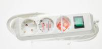 Brennenstuhl 1152920 Eco-Line PDU Stekkerdoos 3 Sockets met Schakelaar Wit - 5 meter - thumbnail