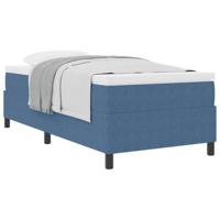 Boxspringbed Blauw en Wit 80 x 200 cm Katoen Stof - thumbnail