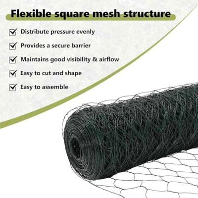 VidaXL Hexagon hek groen 0,5 x 100 m pvc