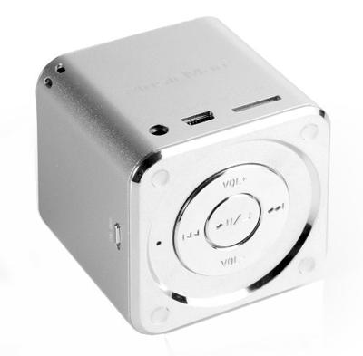Mini-luidspreker Technaxx MusicMan Mini AUX, SD, USB Zilver
