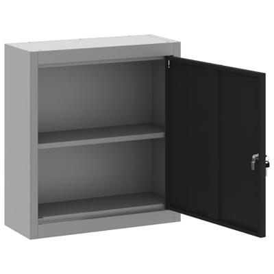 Gereedschapskast met plank Zwart en Grijs 50 x 20 x 55 cm