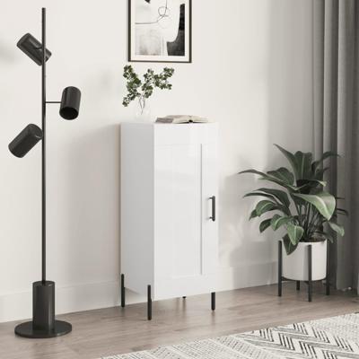 Dressoir 34,5x34x90 cm bewerkt hout hoogglans wit