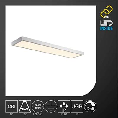 SLV 1003054 PANEL LED-plafondlamp LED vast ingebouwd 40 W Grijs