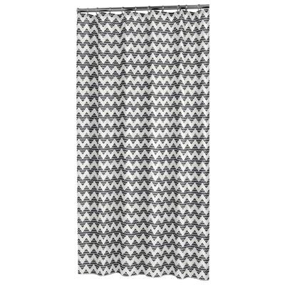 Sealskin douchegordijn Motif 100% polyester zwart print 180x200 cm Sealskin douchegordijn Motif 100% polyester zwart print 180x200 cm