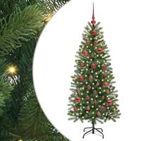 Kunstkerstboom met 150 LED met standaard Groen 150 cm PE en PVC - thumbnail