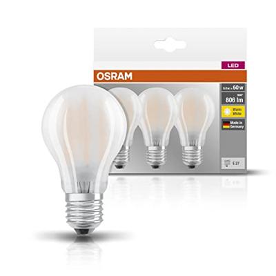 OSRAM HOMELIGHTING 4058075819351 LED-lamp Energielabel E (A - G) E27 Peer 6.5 W = 60 W Warmwit (Ø x l) 60 mm x 105 mm 3 stuk(s)