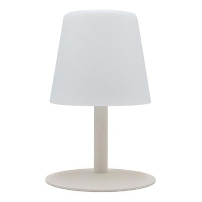 STANDY MINI CREAM Snoerloze tafellamp met crèmekleurige stalen voet - warm wit / koud witte LED voet