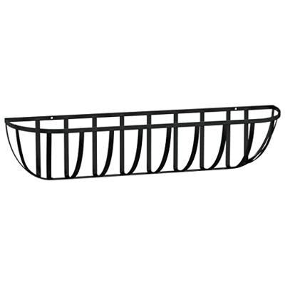 VidaXL Muurbakken 2 st met kokosvezel 91x20x23 cm staal zwart
