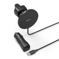 Hama MagCharge Car Auto-Oplader voor IPhone Zwart - thumbnail