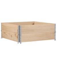 VidaXL Palletopzetranden 2 st 100x100 cm massief grenenhout - thumbnail
