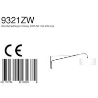 Steinhauer Wand LeeslampGramineus zwart met witte lampenkap - 9321ZW - thumbnail