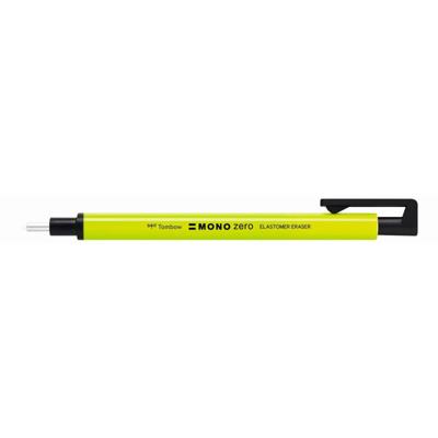 Tombow • precision eraser mono zero, refillable, round tip 2,3 mm diameter, neon yellow