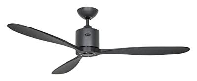 CasaFan AEROPLAN ECO 132 BG-SW Flügel Massivholz Schwarz Plafondventilator 27 W (Ø x h) 132 cm x 310 mm Basaltgrijs Met afstandsbediening, Timer, Met