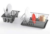 Afdruiprek voor Keukengootsteen Metaltex Grijs (35 x 30 x 11 cm) - thumbnail