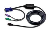 ATEN KVM Adapter [2x PS/2-stekker, VGA-stekker - 1x RJ45-bus] 4.50 m Zwart - thumbnail