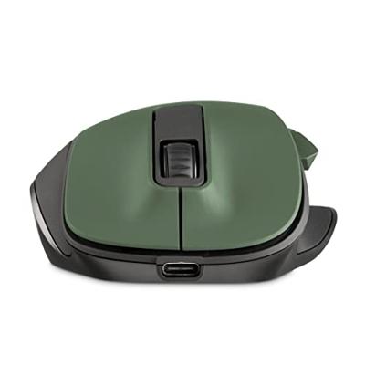 Hama optische draadloze muis 6 knoppen mw-500 recharge accu ergo. bosgroen