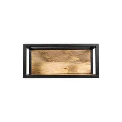 HSM Collection wandbox Levels - naturel/zwart - 55x18x25 cm