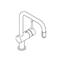 GROHE Minta Keukenkraan - hoog - uittrekbare u uitloop - chroom 32067000 - thumbnail