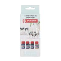 Talens art creation glas & porselein transp. 4x30ml blauw - thumbnail
