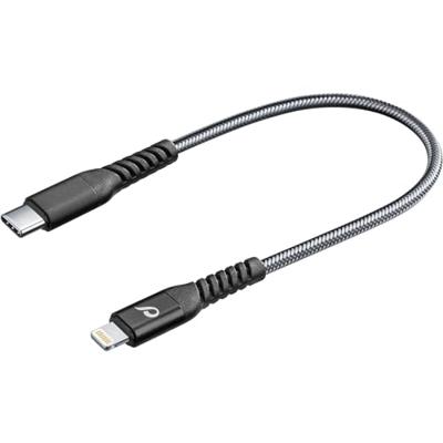 Cellularline TETRACABC2LMFI15CK USB-kabel USB 2.0 USB-C stekker, Apple Lightning stekker 0.15 m Zwart Cellularline TETRACABC2LMFI15CK USB-kabel USB 2.0 USB-C stekker, Apple Lightning stekker 0.15 m Zwart