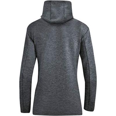 JAKO 6729D Sweater Met Kap Premium Basics Dames - Antraciet Gemeleerd - 44