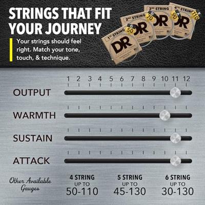 DR Strings MLR-45 Hi-Beams Light to Medium 45-100 basgitaarsnaren DR Strings MLR-45 Hi-Beams Light to Medium 45-100 basgitaarsnaren