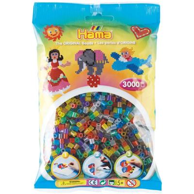 Hama midi strijkkralenmix - transparant (201-53), 3000st.