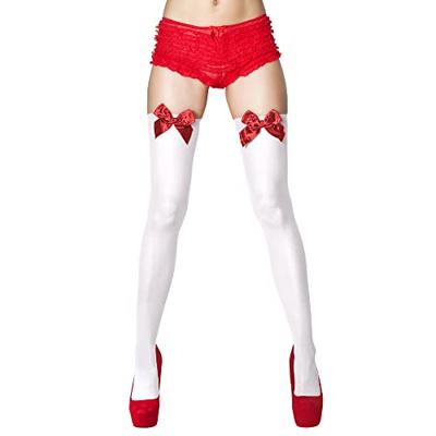 Pantykousen Wit Met Rode Strik