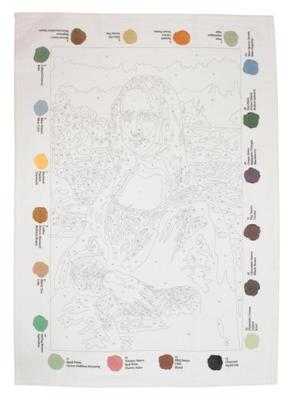 UPG Theedoek - Mona Lisa Vlekken op Nummers UPG Theedoek - Mona Lisa Vlekken op Nummers