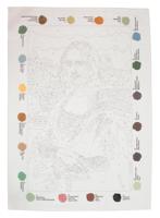 UPG Theedoek - Mona Lisa Vlekken op Nummers - thumbnail